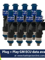 775cc (85 lbs/hr at OE 58 PSI fuel pressure) FIC Fuel Injector Clinic Injector Set for LS1 engines