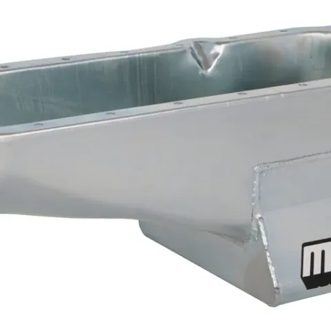 OIL PAN, SBC 86-UP WITH 1 PIECE SEAL PASSENGER SIDE DIP STICK, 8.25 IN. DEEP T-SUMP