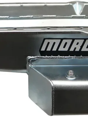 OIL PAN SBC 80-85 WITH PASSENGER'S SIDE DIP STICK, DART SHP, LOW GROUND CLEARANCE, ROAD RACE BAFFLED