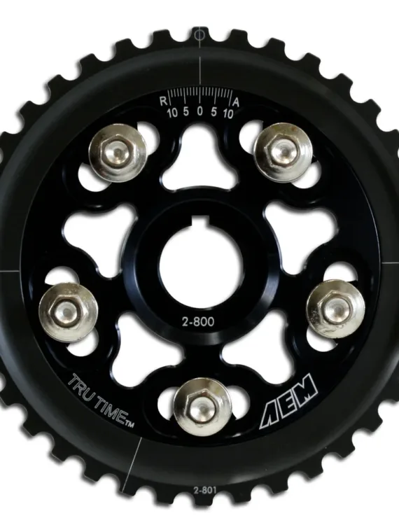 Tru-Time Adjustable Cam Gear. Black. 5-Bolt. Honda D15B7, D16A6 & D16Z6