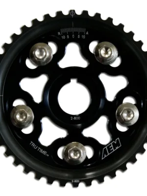 Tru-Time Adjustable Cam Gear, Black Anodized, 5-Bolt Design, Fits Honda D15B7, D16A6 and D16Z6 Engin
