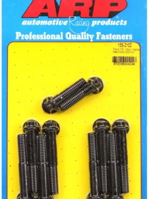 12-Pt Head Black Oxide Intake Manifold Bolts for Ford 390-428 cid FE Series