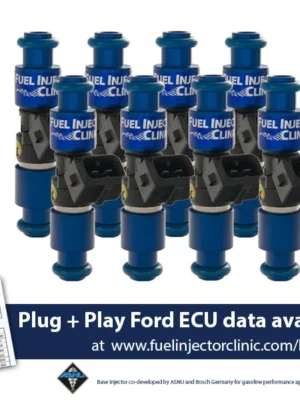 1650cc (160 lbs/hr at 43.5 PSI fuel pressure) FIC Fuel  Injector Clinic Injector Set for Mustang GT