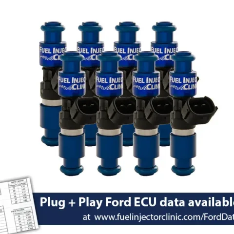2150cc (200 lbs/hr at 43.5 PSI fuel pressure) FIC Fuel  Injector Clinic Injector Set for Ford F150 (