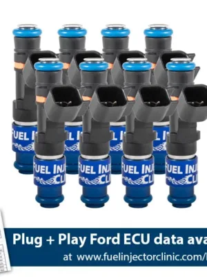 1000cc (85 lbs/hr at 43.5 PSI fuel pressure) FIC Fuel   Injector Clinic Injector Set for Ford Raptor