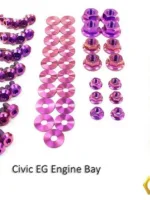 Honda Civic EG (1992-1995) Titanium Dress Up Bolts Full Engine Bay Kit