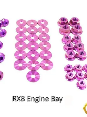 Mazda RX-8 FE (2003-2012) Titanium Dress Up Bolts Engine Bay Kit