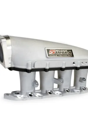 Ultra Series Race Intake Manifold w/ Removable Plenum Silver with Black Spacer 99-00 Honda Civic Si