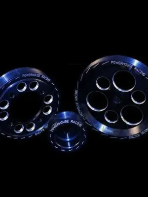 PHR BLACK EDITION BILLET ALUMINUM PULLEY SET FOR 2JZGTE 3 PIECE